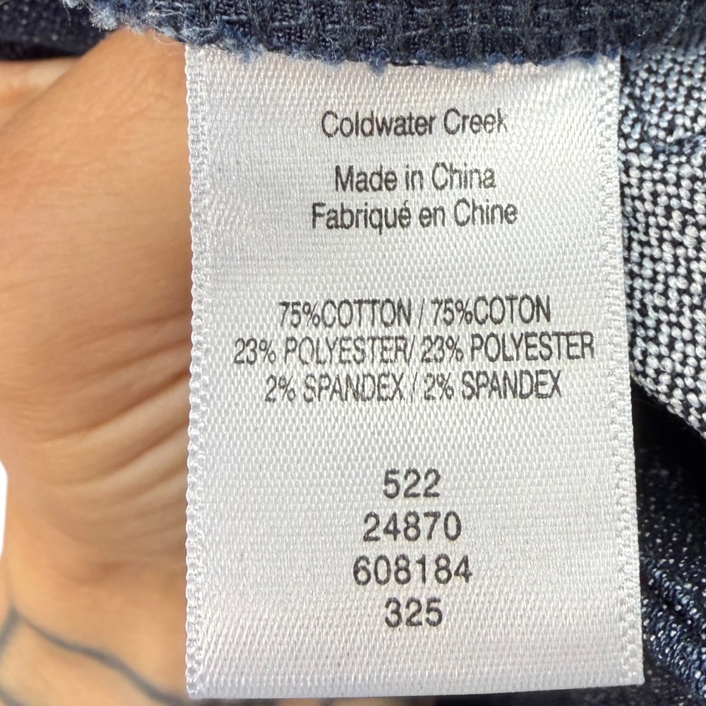 Coldwater Creek Womens Jeans 18W Denim Trouser Blue Stretch Pull On Wide Leg Leg - Picture 12 of 13